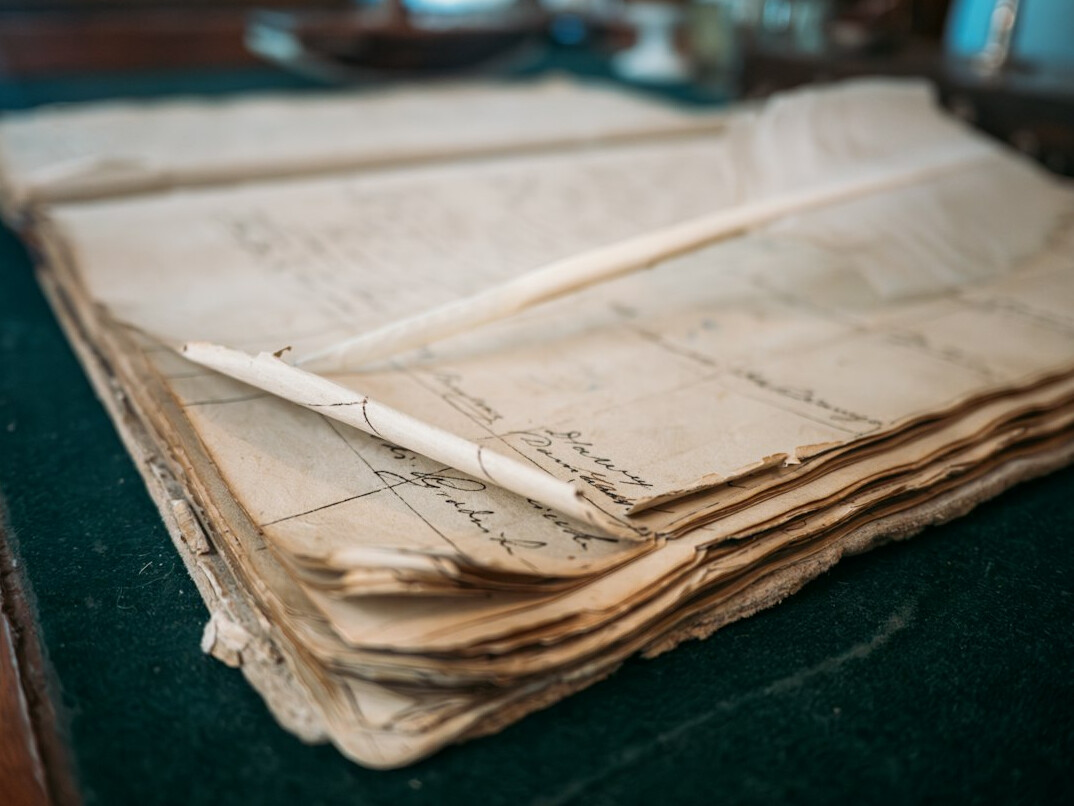 researcher in archive